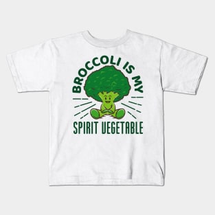 Funny Broccoli Gift - Broccoli Is My Spirit Animal Kids T-Shirt